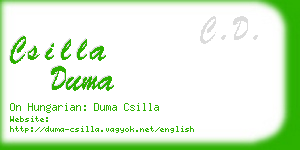 csilla duma business card